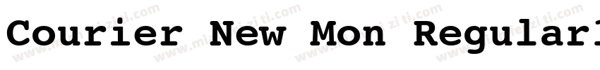 Courier New Mon Regular10 Fri Sep字体转换